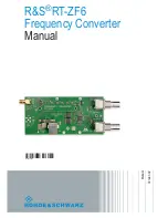 Rohde & Schwarz RT-ZF6 Manual preview