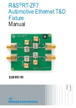 Preview for 1 page of Rohde & Schwarz RT-ZF7 Manual