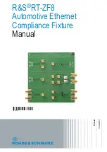 Rohde & Schwarz RT-ZF8 Manual preview