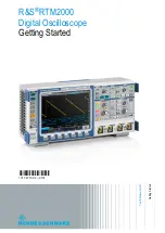 Preview for 1 page of Rohde & Schwarz RTM2000 Getting Started