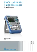 Preview for 1 page of Rohde & Schwarz Scope Rider RTH1002 User Manual