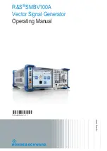 Rohde & Schwarz SMBV100A Operating Manual предпросмотр