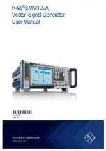 Rohde & Schwarz SMM100A User Manual preview