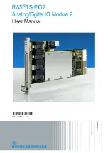 Preview for 1 page of Rohde & Schwarz TS-PIO2 User Manual