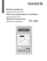 Предварительный просмотр 1 страницы Rohde TC 504 Operating Instructions Manual