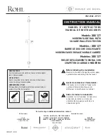 Предварительный просмотр 1 страницы Rohl 300127 Instruction Manual