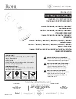 Предварительный просмотр 1 страницы Rohl 50126MF6 Instruction Manual