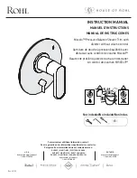 Preview for 1 page of Rohl Miscelo Instruction Manual