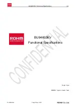 Preview for 1 page of Rohm BU94603KV Functional Specifications