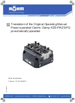 Rohm KZS-P Translation Of The Original Operating Manual preview