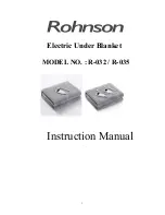 Предварительный просмотр 1 страницы Rohnson R-032 Instruction Manual