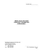 Preview for 1 page of ROHRBACK COSASCO SYSTEMS CORRATER 9020 User Manual