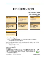 Предварительный просмотр 1 страницы ROHS EmCORE-i2709 Quick Installation Manual