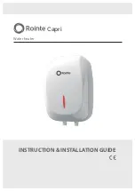 Preview for 1 page of Rointe Capri CWI350DHWK4 Instruction & Installation Manual