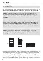 Preview for 8 page of Rointe ecodesign SYGMA Installation And User Manual