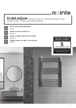 Preview for 1 page of Rointe ELBA AQUA WIDTH 400 Installation And User Manual