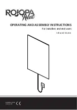 Rojopa Heat STANDARD Operating And Assembly Instructions Manual preview