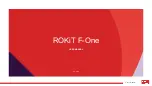 Preview for 1 page of Rokit F-ONE User Manual