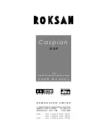 Roksan Audio Caspian DSP User Manual предпросмотр