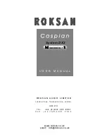 Roksan Audio Caspian DX2 User Manual preview