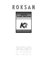 Preview for 1 page of Roksan Audio Kandy K2 User Manual