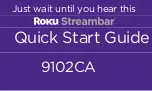 Предварительный просмотр 1 страницы Roku Streambar 9102CA Quick Start Manual