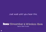 Roku Streambar Quick Start Manual предпросмотр