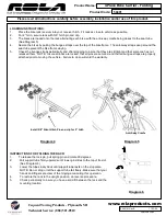 Preview for 2 page of Rola 4 Place Bike Carrier - Folding Assembly And Installation Instructions Manual