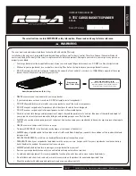 Preview for 1 page of Rola V-TEX 59505 Instruction Manual