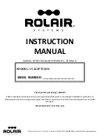 Rolair V5160PT03XB Instruction Manual preview