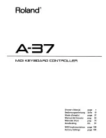 Roland A-37 Owner'S Manual preview