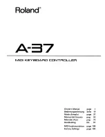 Preview for 1 page of Roland A-37 Owner'S Manual