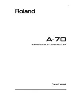 Preview for 1 page of Roland A-70 Owner'S Manual