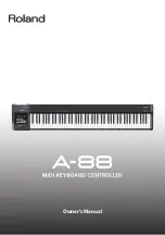 Roland A-88 Owner'S Manual preview