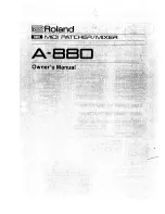 Preview for 1 page of Roland A-880 Owner'S Manual