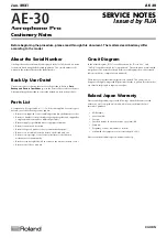 Preview for 1 page of Roland AE-30 Manual