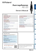 Preview for 1 page of Roland AEROPHONE AE-20 Owner'S Manual