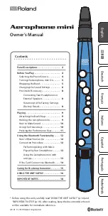 Preview for 1 page of Roland Aerophone mini AE-01 Owner'S Manual