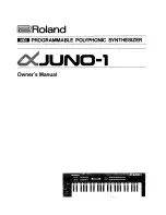 Roland Alpha JUNO-1 Owner'S Manual preview