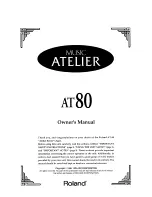 Предварительный просмотр 1 страницы Roland Atelier AT-80 Owner'S Manual