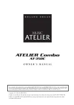 Preview for 3 page of Roland Atelier Combo AT-350C Owner'S Manual