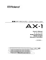 Roland AX-1 Owner'S Manual preview
