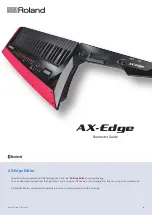 Preview for 1 page of Roland AX-EDGE Parameter Manual