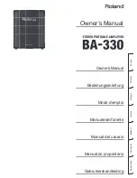 Preview for 1 page of Roland BA-330 Owner'S Manual