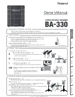 Preview for 3 page of Roland BA-330 Owner'S Manual