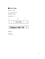 Preview for 9 page of Roland BC-13 Owner'S Manual