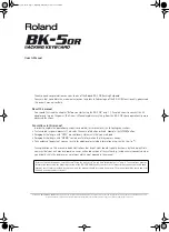 Preview for 3 page of Roland BK-5OR Owner'S Manual