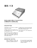 Preview for 1 page of Roland BX-13 Owner'S Manual