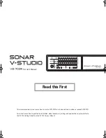 Preview for 1 page of Roland Cakewalk Sonar V-Studio I/O Owner'S Manual