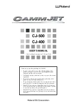 Preview for 1 page of Roland CammJet CJ-400 User Manual